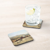 マルセーユ1853年の近くで集まっている牛(canvaの油 コースター (右側)