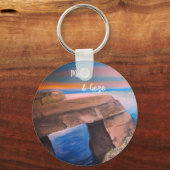 マルタとゴゾ土産ボタンキーチェーン キーホルダー (正面)