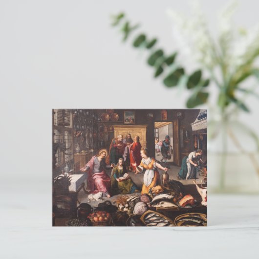 マルタとマリアとイエス・キリスト – Joos Goemaere ポストカード (スタンド正面)