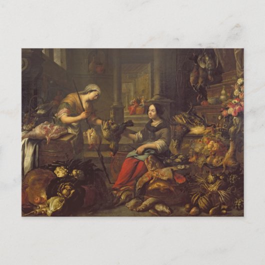 マルタとマリアの家にいるイエス2 ポストカード (正面)