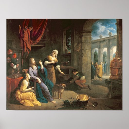 マルタとマリアの家にいるイエス ポスター (正面)
