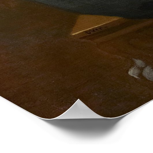 マルタとマリアの家のキリストはヴェルメールによって ポスター (角)