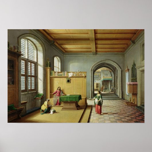 マルタとマリアの家のキリスト ポスター (正面)