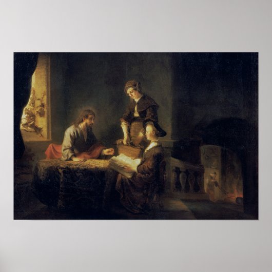 マルタとマリアの家のキリスト ポスター (正面)