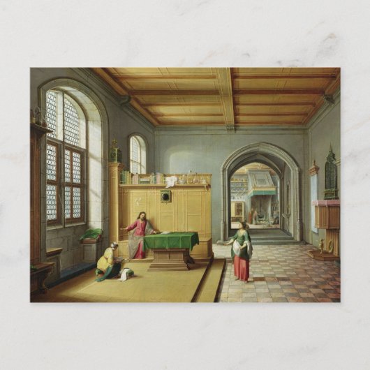 マルタとマリアの家のキリスト ポストカード (正面)