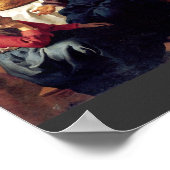 マルタとマリアの家のキリスト，ヴェルメ著 ポスター (角)