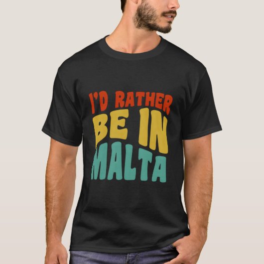 マルタに行きたい Tシャツ (正面)