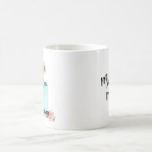 マルタのお母さんのTiffanyのピンクの花のマグ コーヒーマグカップ (中央)