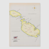 マルタのイラスト地図 (正面)