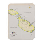 マルタのイラスト地図 マグネット (縦)