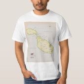 マルタのイラスト地図 Tシャツ (正面)