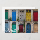 マルタのカラフルな玄関ドアのセット (正面/裏面)