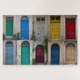 マルタのカラフルフロントドアのセット ジグソーパズル