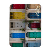 マルタのカラフルフロントドアのセット マグネット (縦)