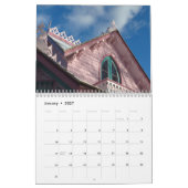 マルタのコテージ畑のピンク カレンダー (1月 2027)