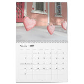 マルタのコテージ畑のピンク カレンダー (2月 2027)