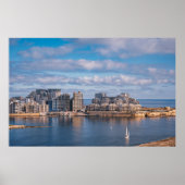 マルタのスリエマ港と超高層ビル ポスター (正面)