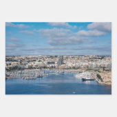 マルタのスリエマ港と超高層ビル ラッピングペーパーシート (正面3)
