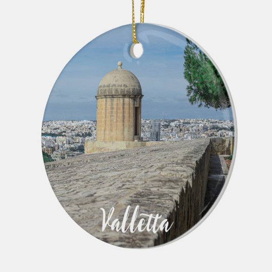 マルタのバレッタの旧市街壁の砲塔 セラミックオーナメント (左)