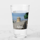 マルタのバレッタの旧市街壁の砲塔 タンブラーグラス (裏面)