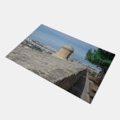 マルタのバレッタの旧市街壁の砲塔 ドアマット (アングル)