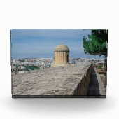 マルタのバレッタの旧市街壁の砲塔 フォトブロック (正面)