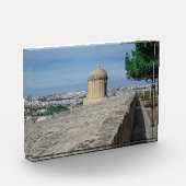 マルタのバレッタの旧市街壁の砲塔 フォトブロック (左)