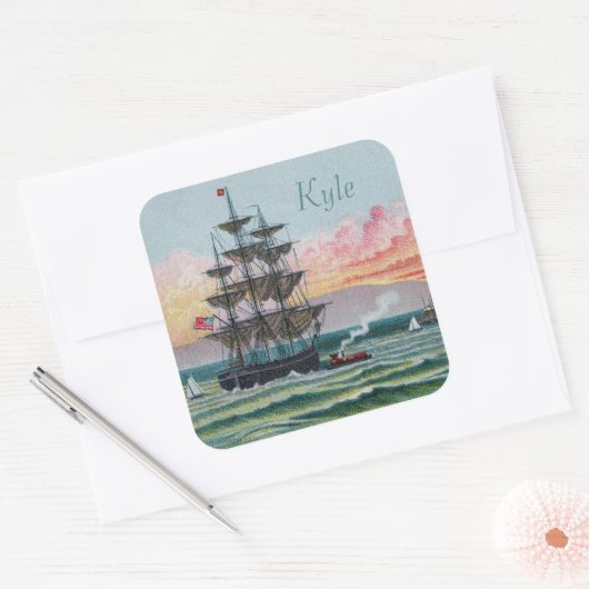 マルタのブドウ園のスクエアステッカー スクエアシール (封筒)