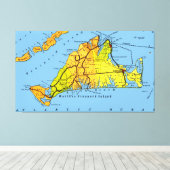 マルタのブドウ園の地図 キャンバスプリント (インサイチュ (ウッドフロア))