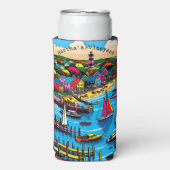 マルタのブドウ園 |抽象芸術アート スリム缶クーラー (Seltzer正面)