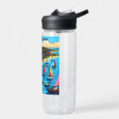 マルタのブドウ園 |抽象芸術カラフルアート ウォーターボトル (左面)