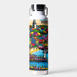 マルタのブドウ園 |抽象芸術カラフルアート ウォーターボトル