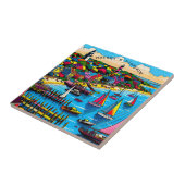 マルタのブドウ園 |抽象芸術カラフルアート タイル (側面)