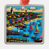 マルタのブドウ園 |抽象芸術カラフルアート メタルオーナメント (正面)