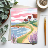 マルタのブドウ園 | 水彩ビーチ絵を描パス ポストカード