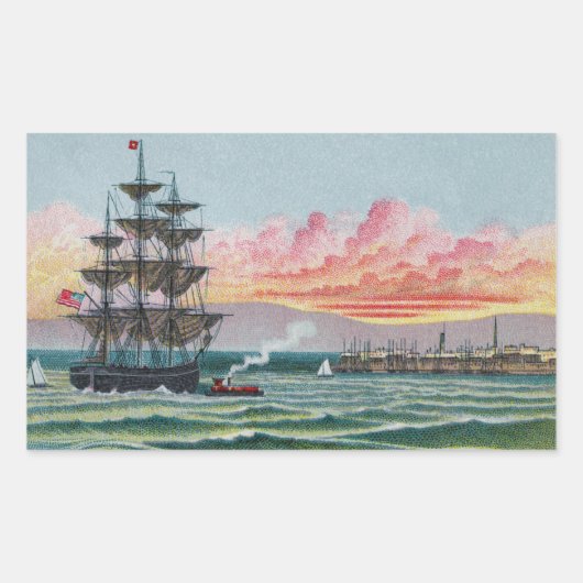 マルタのブドウ畑のステッカー 長方形シール (正面)