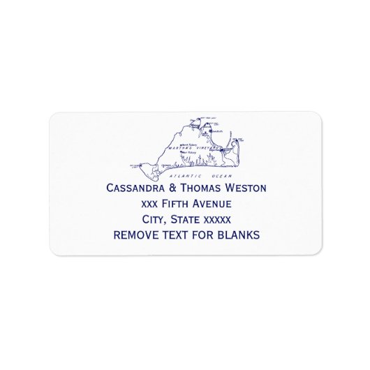 マルタのブドウ畑ヴィンテージマップ#1ネイビーブルー ラベル (正面)