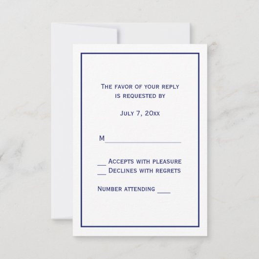 マルタのブドウ畑ヴィンテージマップ#1ネイビーブルー 出欠カード (裏面)