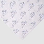 マルタのブドウ畑ヴィンテージマップ#1ネイビーブルー 薄葉紙 (詳細)