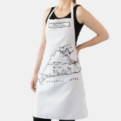 マルタのブドウ畑ヴィンテージ地図#1黒 エプロン (インサイチュ)