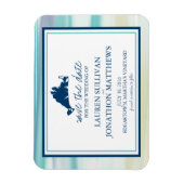 マルタのブドウ畑海水の色日付を保存 マグネット (縦)