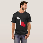 マルタのマルタ国旗 Tシャツ (正面フル)