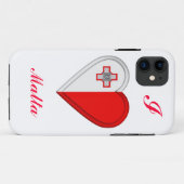 マルタのマルチーズの旗 Case-Mate iPhoneケース (裏面(横))