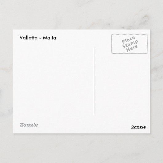 マルタのヴァレッタにある公園の古代建築 ポストカード (裏面)