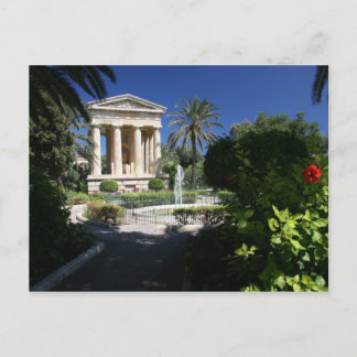 マルタのヴァレッタにある公園の古代建築 ポストカード