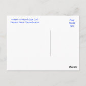 マルタのヴィネヤードハーバーケープコッドマスポストカード ポストカード (裏面)