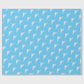 マルタのヴィネヤードブルーとグレーの地図 ラッピングペーパー (フラット)