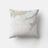 マルタのヴィンヤードからブロック島の航海のチャート クッション (裏面)