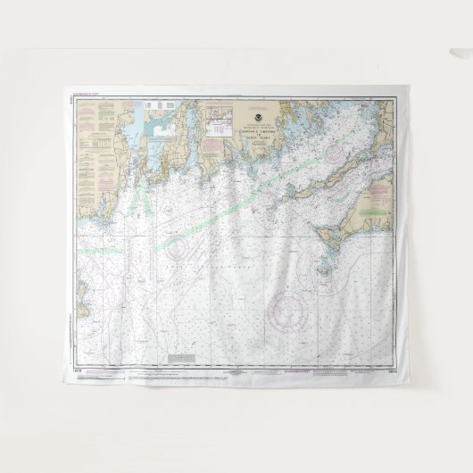 マルタのヴィンヤードからブロック島の航海のチャート タペストリー (正面(横))