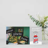 マルタの冬のスカーフのクリスマスの雪の灰色 シーズンカード (スタンド正面)